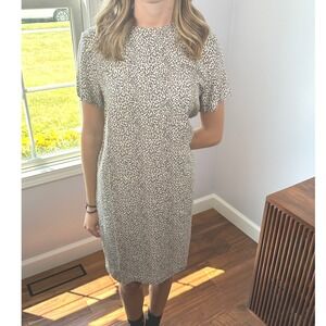 Jenni Kayne Mini Leopard Print Luxury Soft Lightweight T Shirt Dress SIZE S